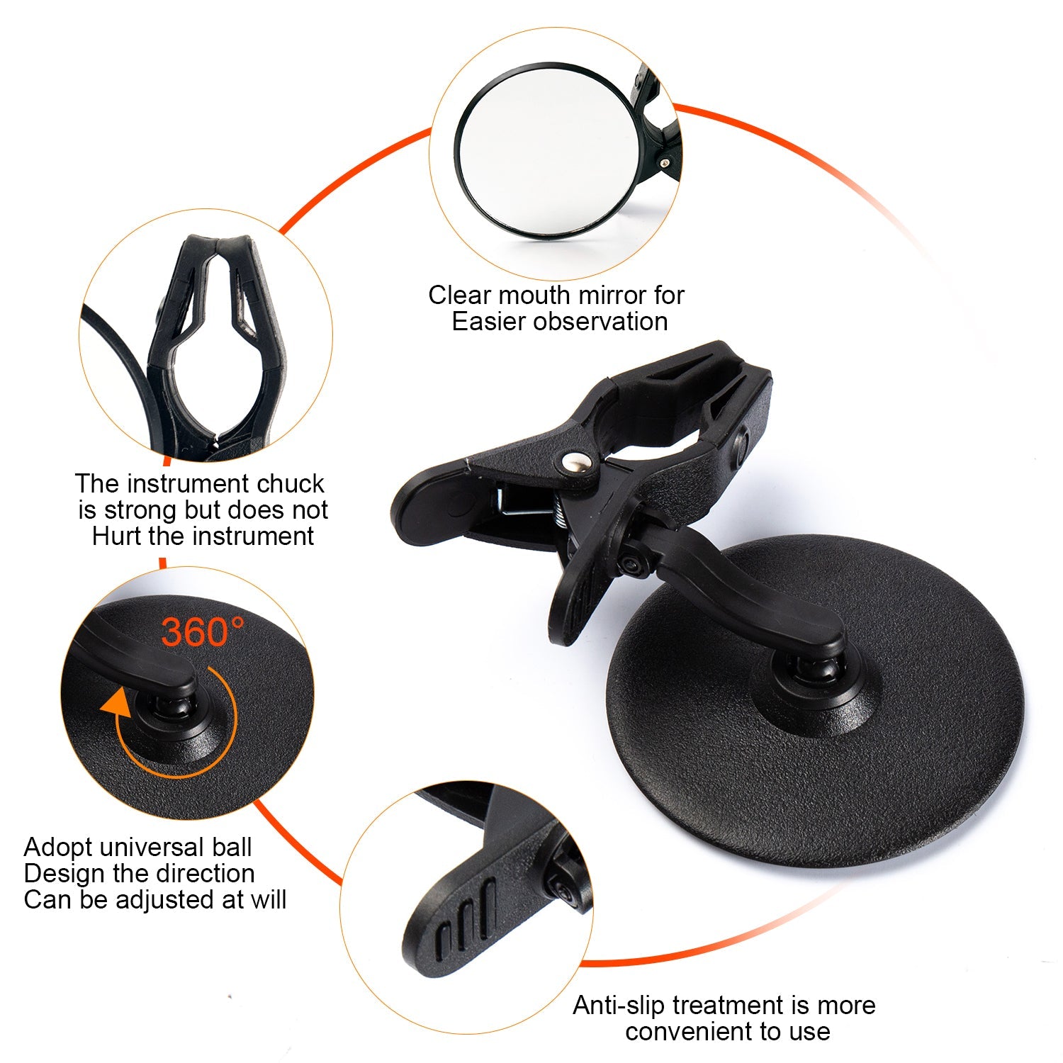 Embouchure Training Mirror for Brass Instruments