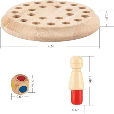 Wooden Memory Chess Matching Game – Family Board Game & Montessori Educational Toy for Kids and Adults