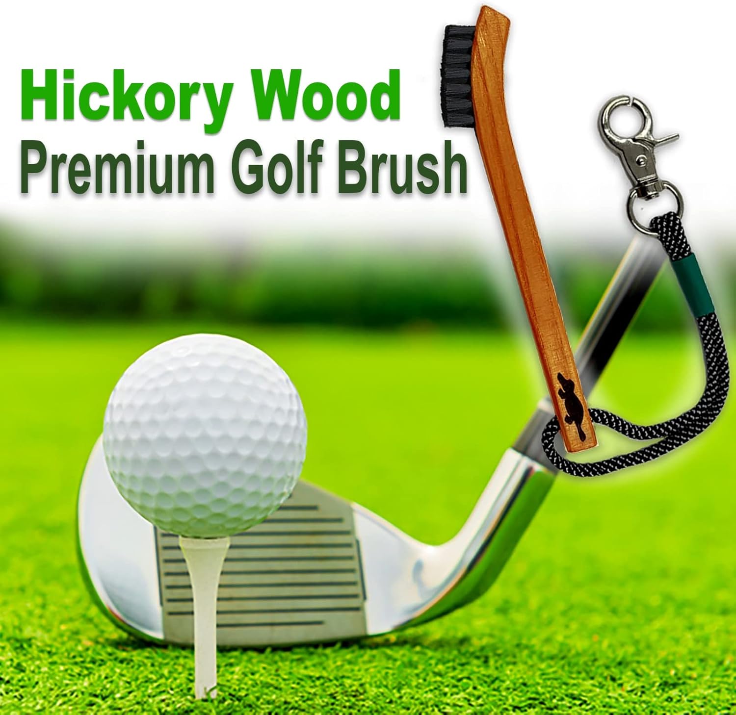 🏌️‍♂️ Premium Walnut Golf Club Brush & Groove Cleaner – Ergonomic & Non-Slip 🌟