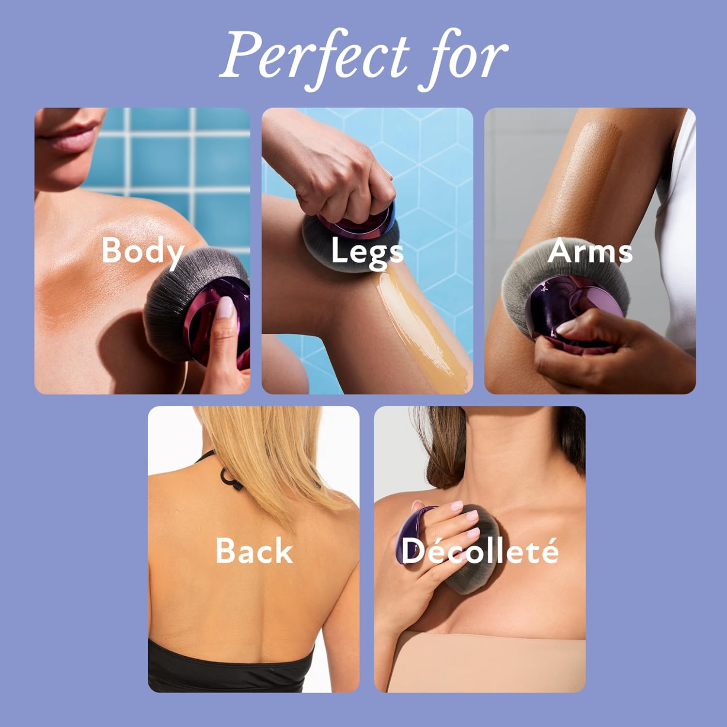 Seamless Body Makeup Blending Brush for Legs & Body – Oversized Kabuki, Streak-Free Finish