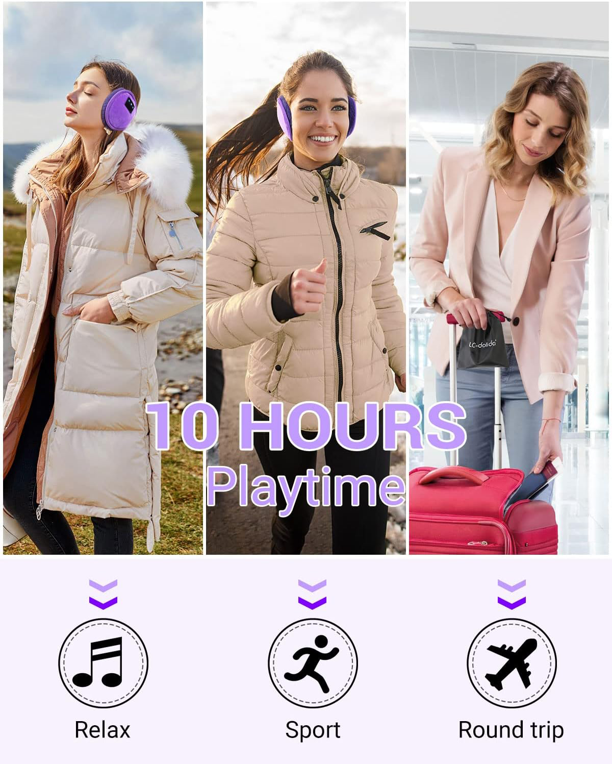 Bluetooth Ear Warmers – Winter Wireless Headphones with HD Speakers