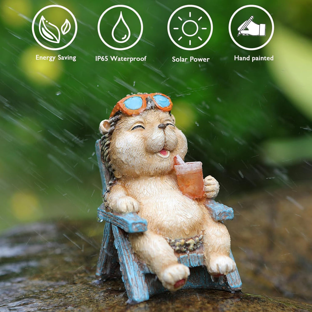 🌿🦔 Solar Hedgehog Garden Light | Waterproof Outdoor Decor with Warm LED Glow for Yard & Patio