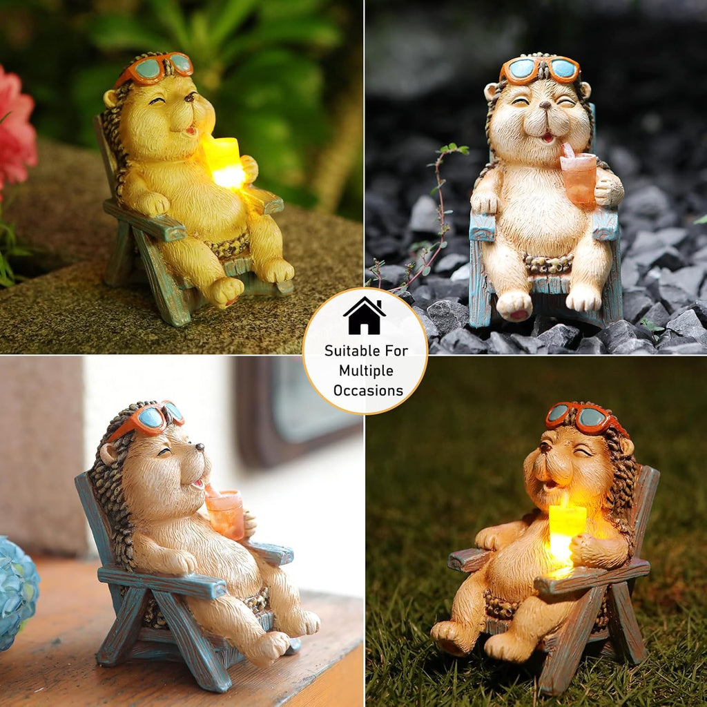 🌿🦔 Solar Hedgehog Garden Light | Waterproof Outdoor Decor with Warm LED Glow for Yard & Patio