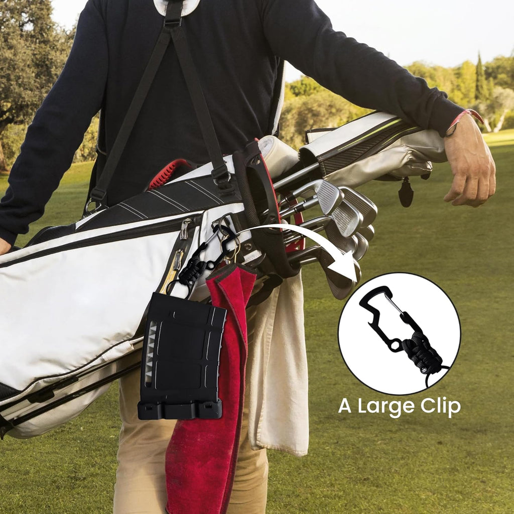 Clip-On Golf Tee Holder – Holds Up to 18 Tees | Lightweight & Durable 🏌️⛳