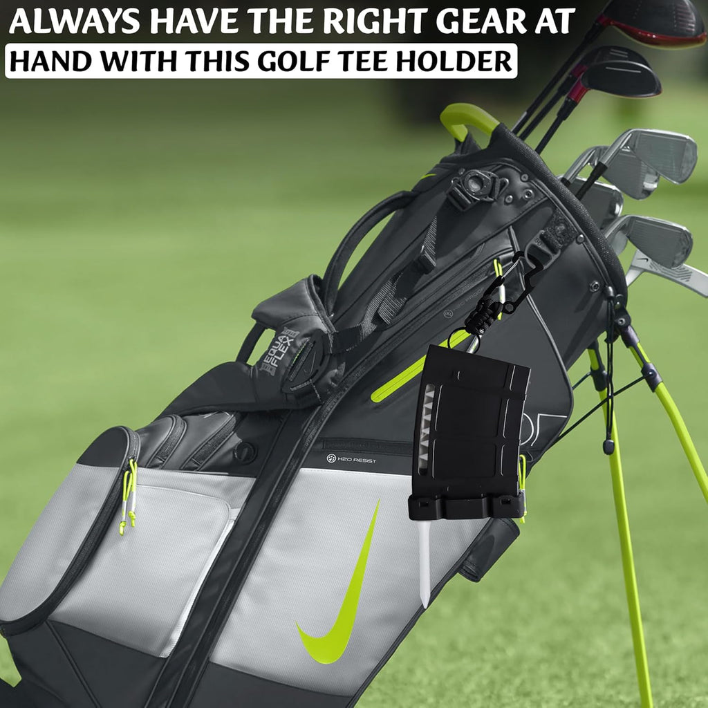 Clip-On Golf Tee Holder – Holds Up to 18 Tees | Lightweight & Durable 🏌️⛳