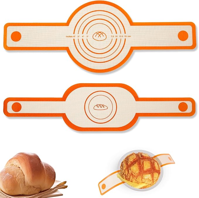 2-Piece Silicone Bread Sling Set – Non-Stick, Heat-Resistant Baking Mats for Perfect Bread Every Time