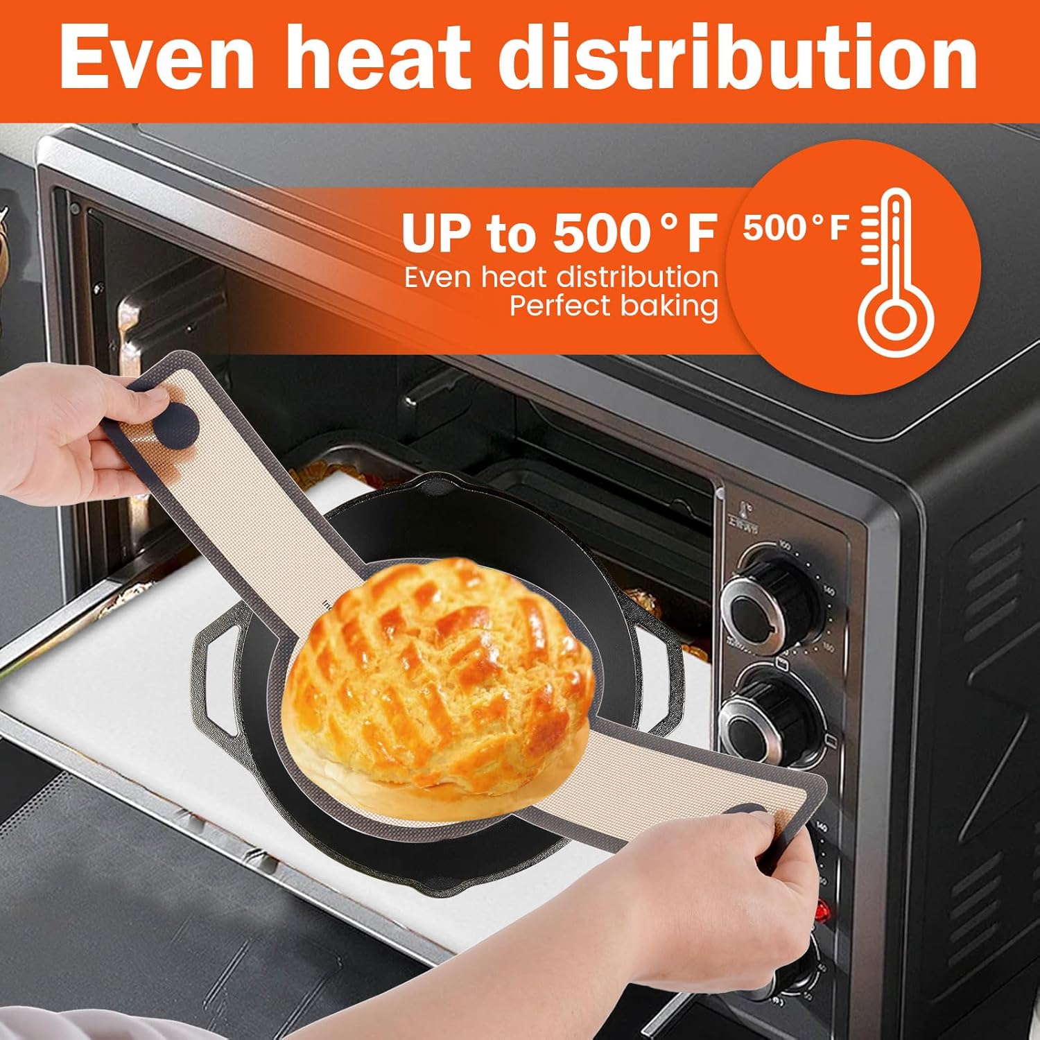 2-Piece Silicone Bread Sling Set – Non-Stick, Heat-Resistant Baking Mats for Perfect Bread Every Time