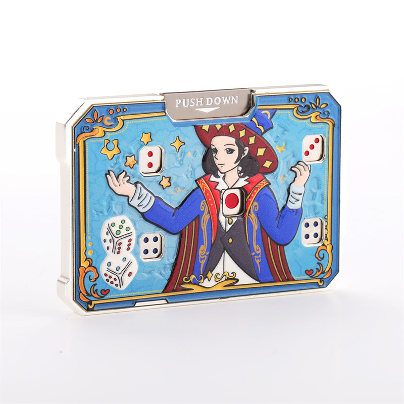 Zinc Alloy Dice EDC Fidget Toy – Mechanical Decompression Dice for Stress Relief