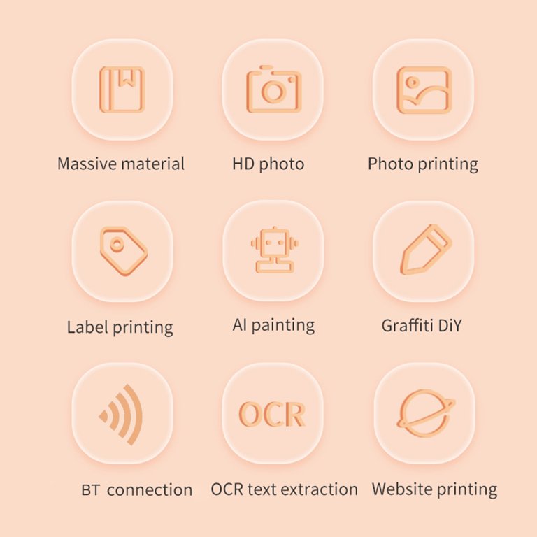 Mini Bear-Themed Thermal Printer | Wireless, Inkless, Portable Printer for Photos, Notes