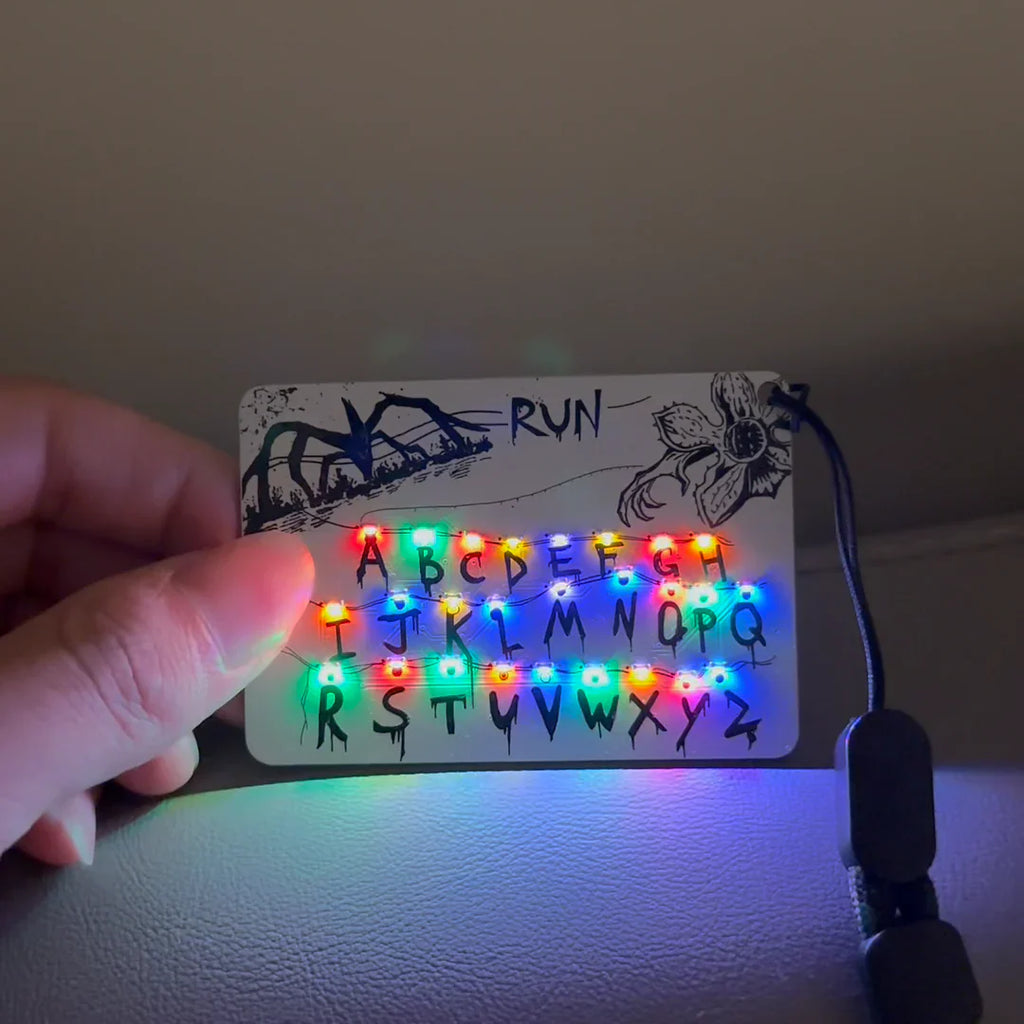 Stranger Things themed light-up card keychain