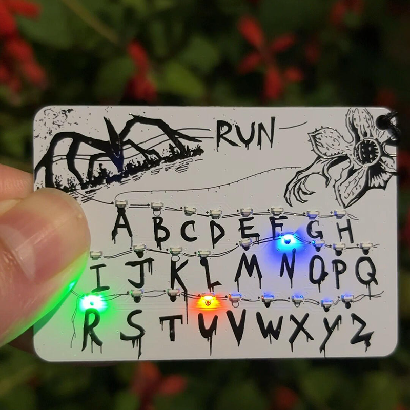 Stranger Things themed light-up card keychain