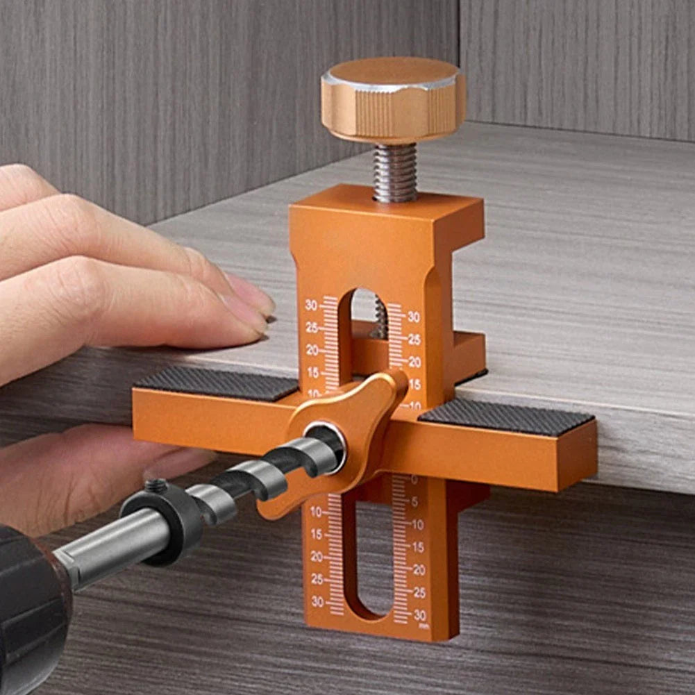 Cabinet Door Installation Jig – Adjustable Aluminum Alloy Drilling Locator