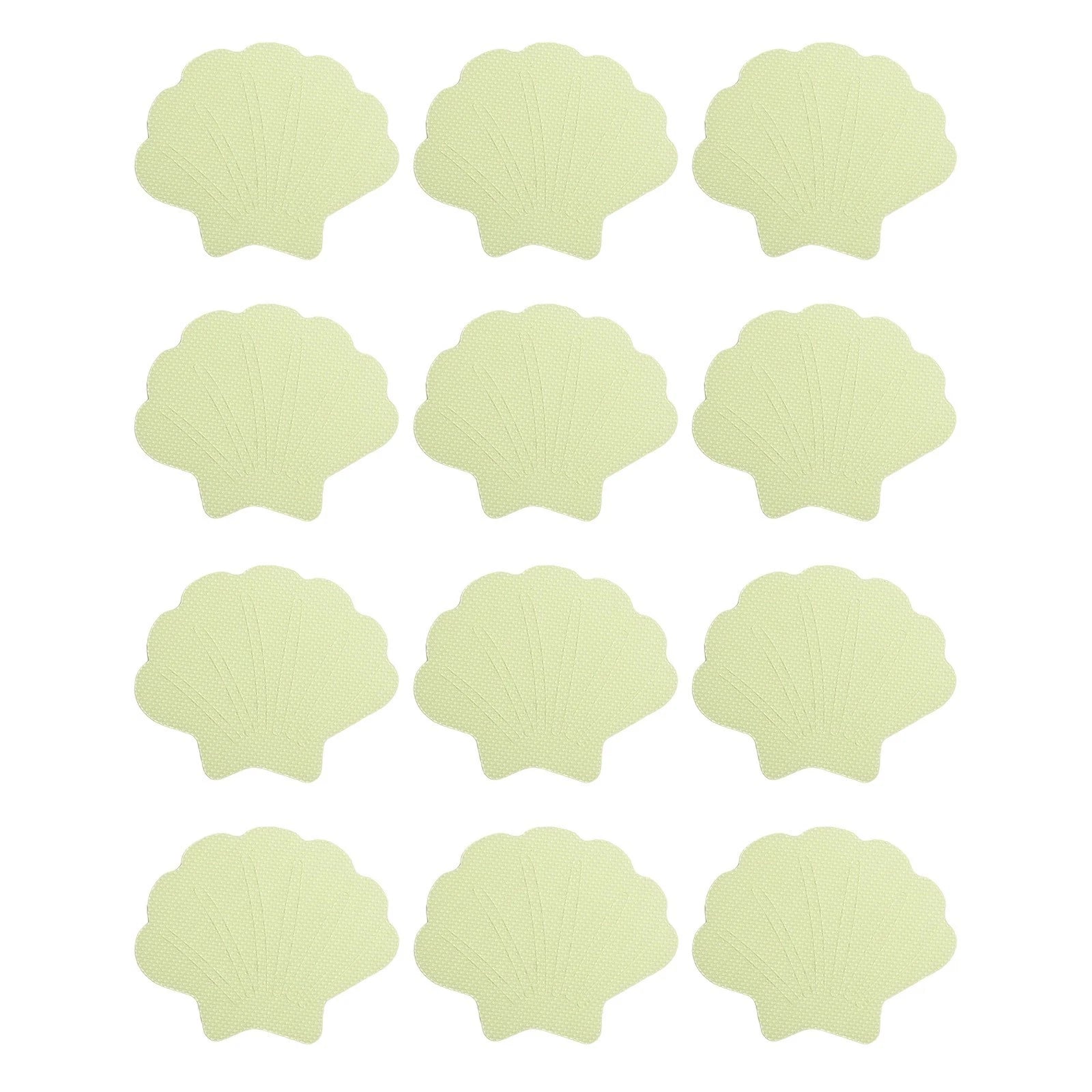 Shell Shape Non Slip Bath Stickers 12PCS for Bathroom and Kitchen Safety