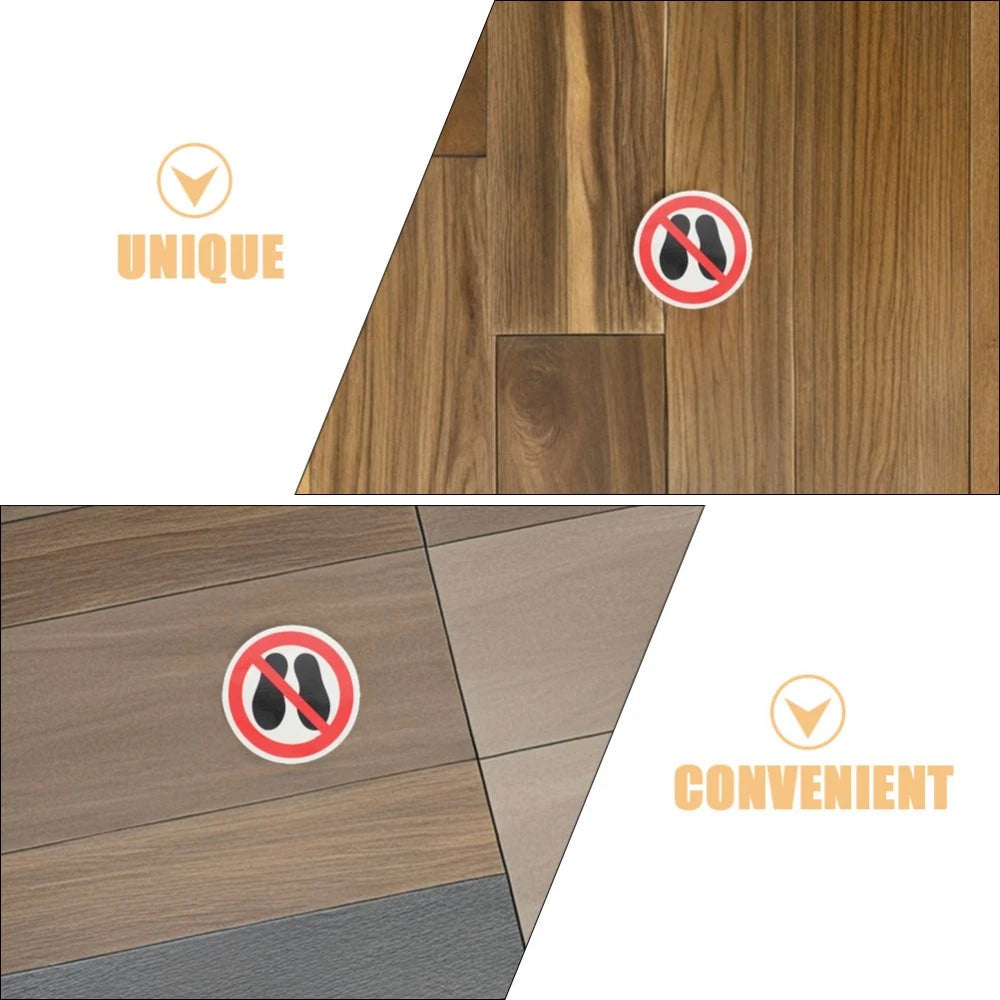 8 Pcs Floor Sticker Outdoor Stickers Caution Warning Sign Anti-slip Flooring