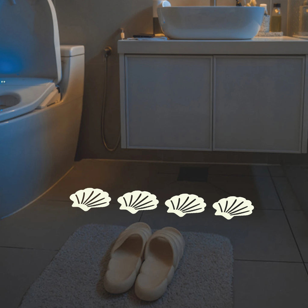 Shell Shape Non Slip Bath Stickers 12PCS for Bathroom and Kitchen Safety
