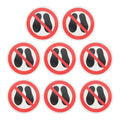 8 Pcs Floor Sticker Outdoor Stickers Caution Warning Sign Anti-slip Flooring